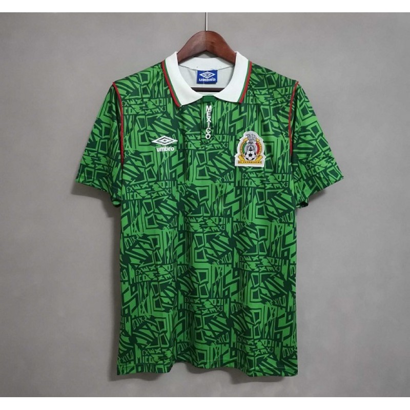 Mexico 1994 World Cup Home Green Soccer Jersey